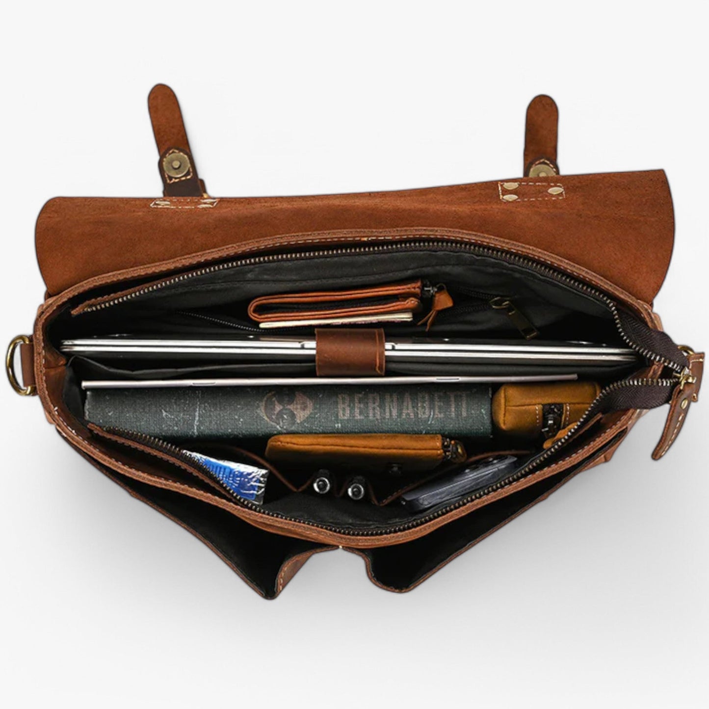 Borsa Portadocumenti Marrone Porta Laptop Donna — Noto, immagine 6