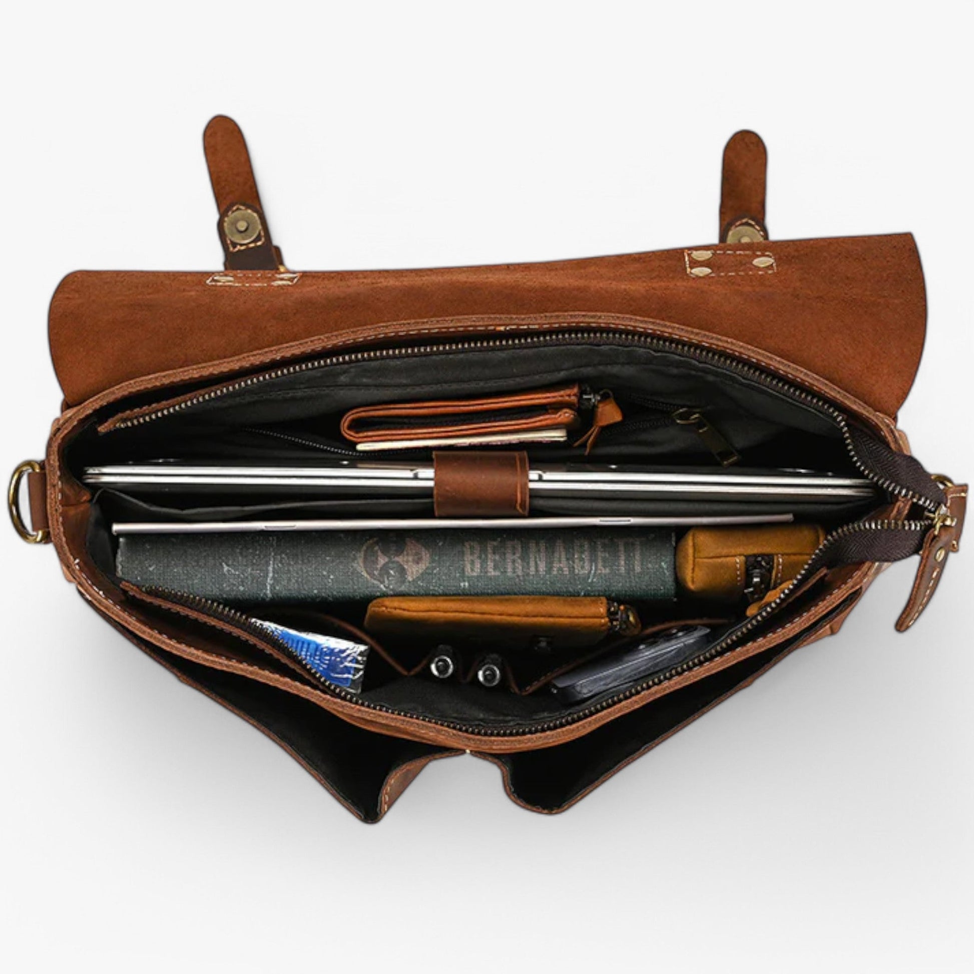 Borsa Portadocumenti Marrone Porta Laptop Donna — Noto, immagine 6