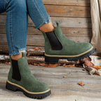 Stivaletti Chelsea Platform Da Donna Con Suola Dentellata Ed Elastici, immagine 10