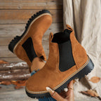 Stivaletti Chelsea Platform Da Donna Con Suola Dentellata Ed Elastici, immagine 11