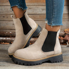 Stivaletti Chelsea Platform Da Donna Con Suola Dentellata Ed Elastici, immagine 12