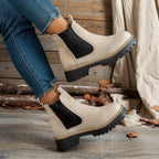 Stivaletti Chelsea Platform Da Donna Con Suola Dentellata Ed Elastici, immagine 13