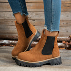 Stivaletti Chelsea Platform Da Donna Con Suola Dentellata Ed Elastici, immagine 14