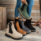 Stivaletti Chelsea Platform Da Donna Con Suola Dentellata Ed Elastici, immagine 2