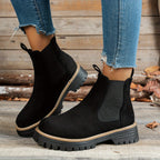 Stivaletti Chelsea Platform Da Donna Con Suola Dentellata Ed Elastici, immagine 4