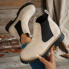 Stivaletti Chelsea Platform Da Donna Con Suola Dentellata Ed Elastici, immagine 5