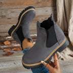 Stivaletti Chelsea Platform Da Donna Con Suola Dentellata Ed Elastici, immagine 7