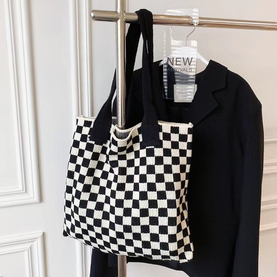 Borsa Tote Verde A Scacchi Donna — Mosaico, immagine 5
