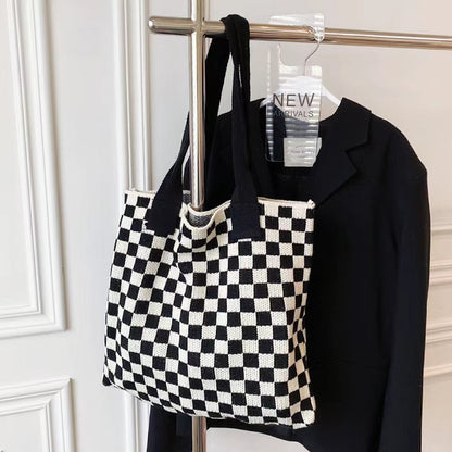 Borsa Tote Verde A Scacchi Donna — Mosaico, immagine 5