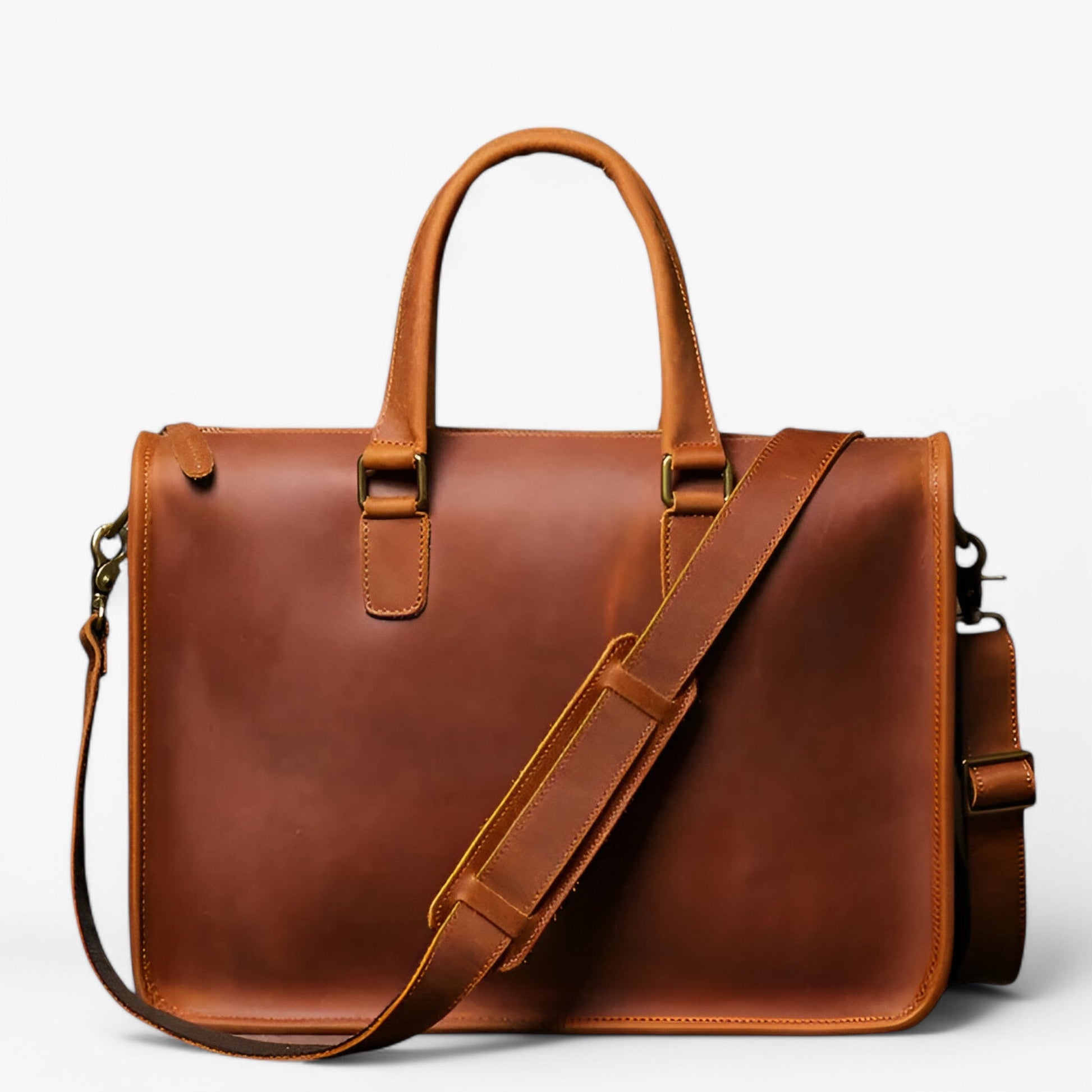 Borsa Portadocumenti Marrone Porta Laptop Unisex — Alba, immagine 2