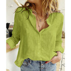 Camicia Da Donna Con Bottoni, Collo Classico E Maniche Lunghe, immagine 8