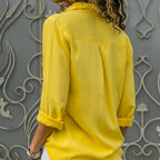 Camicia Da Donna A Maniche Lunghe Con Colletto E Bottoni, immagine 10
