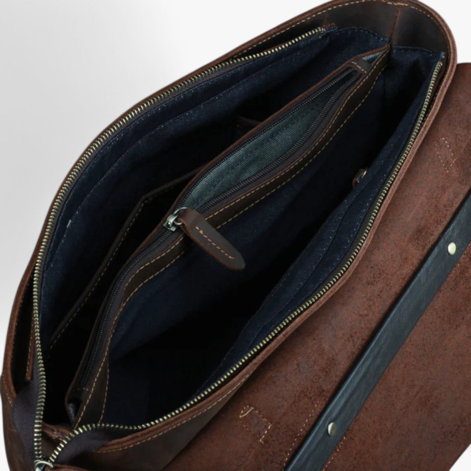 Borsa Portadocumenti Marrone Da 14 Pollici Uomo — Orta, immagine 4