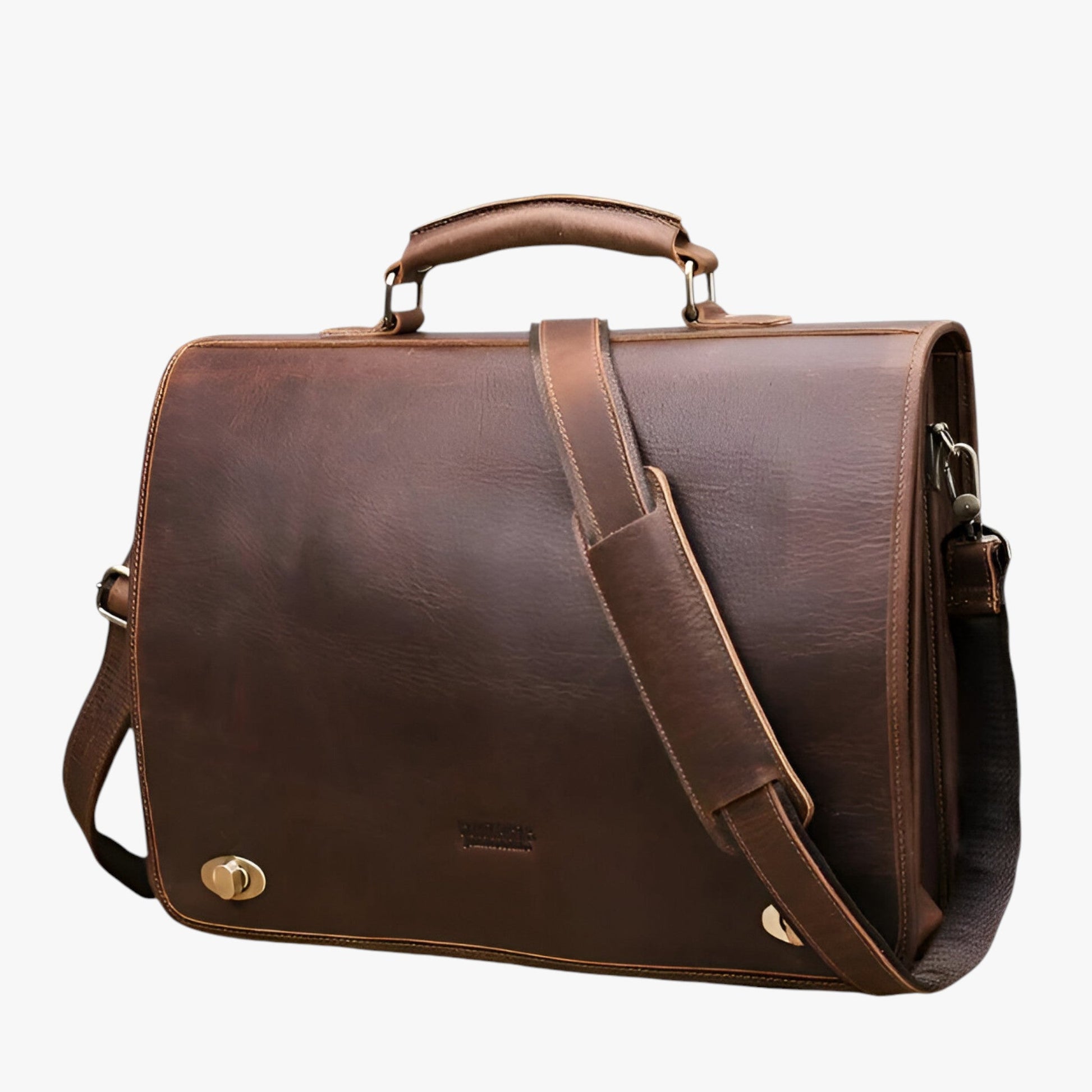 Borsa Portadocumenti Marrone Con Tracolla Uomo — Como, immagine 2