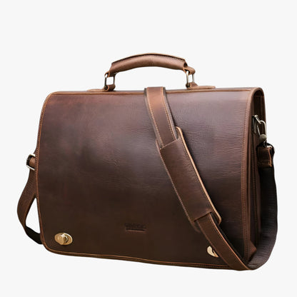 Borsa Portadocumenti Marrone Con Tracolla Uomo — Como, immagine 2