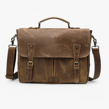 Borsa Messenger Marrone Vintage Unisex — Matera, immagine 1