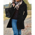 Cappotto Da Donna Con Revers, Bottoni E Tasche Frontali, immagine 5