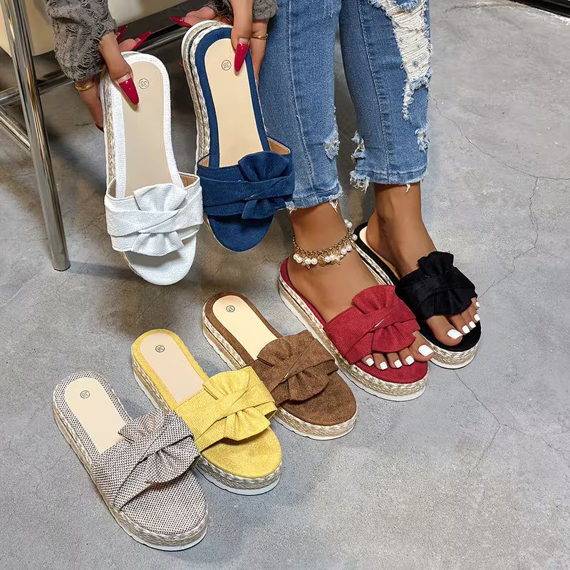 Bowie Bow Platform — Sandali Con Fiocco Con Plateau Da Donna, immagine 2