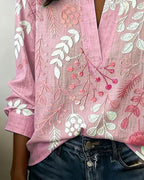 Blusa Floreale Da Donna Con Scollo A V E Maniche Tre Quarti, immagine 11