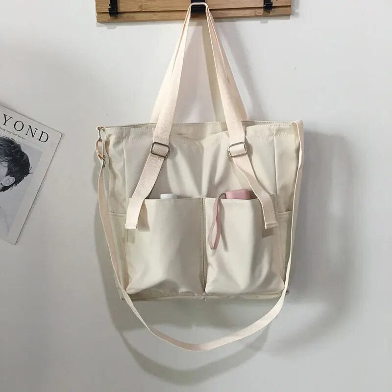 Borsa Tote Multicolore Capiente Donna — Spiaggia, immagine 5