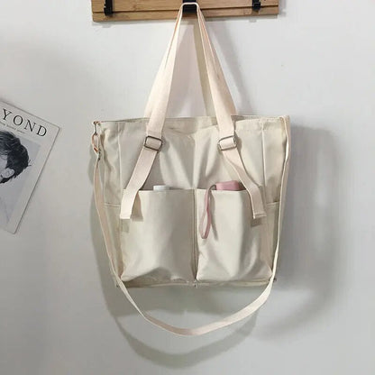 Borsa Tote Multicolore Capiente Donna — Spiaggia, immagine 5