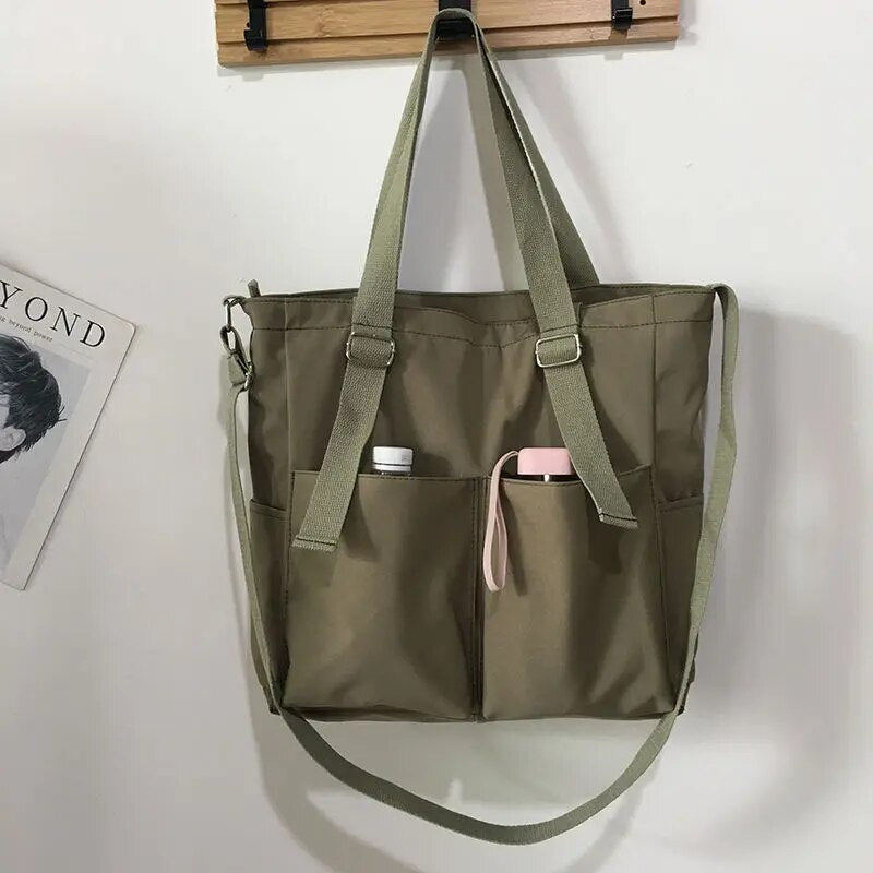 Borsa Tote Multicolore Capiente Donna — Spiaggia, immagine 9