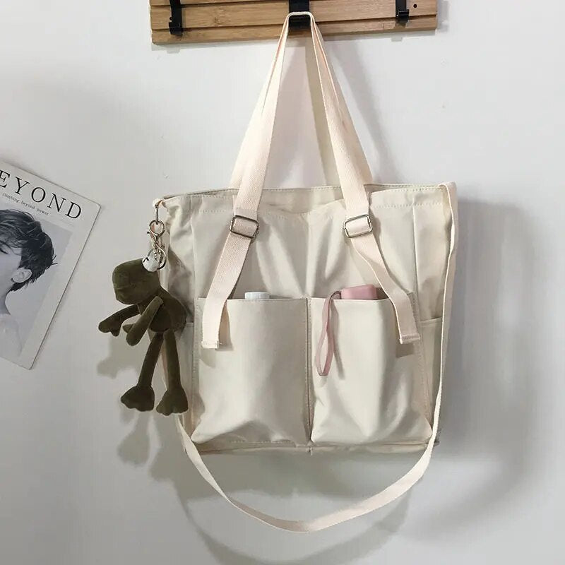 Borsa Tote Multicolore Capiente Donna — Spiaggia, immagine 6