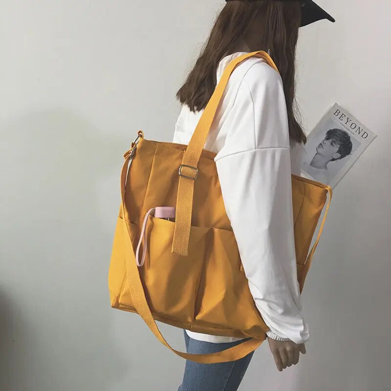 Borsa Tote Multicolore Capiente Donna — Spiaggia, immagine 3