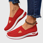 Sneakers Slip On Da Donna In Tessuto Traforato Con Suola Spessa, immagine 11