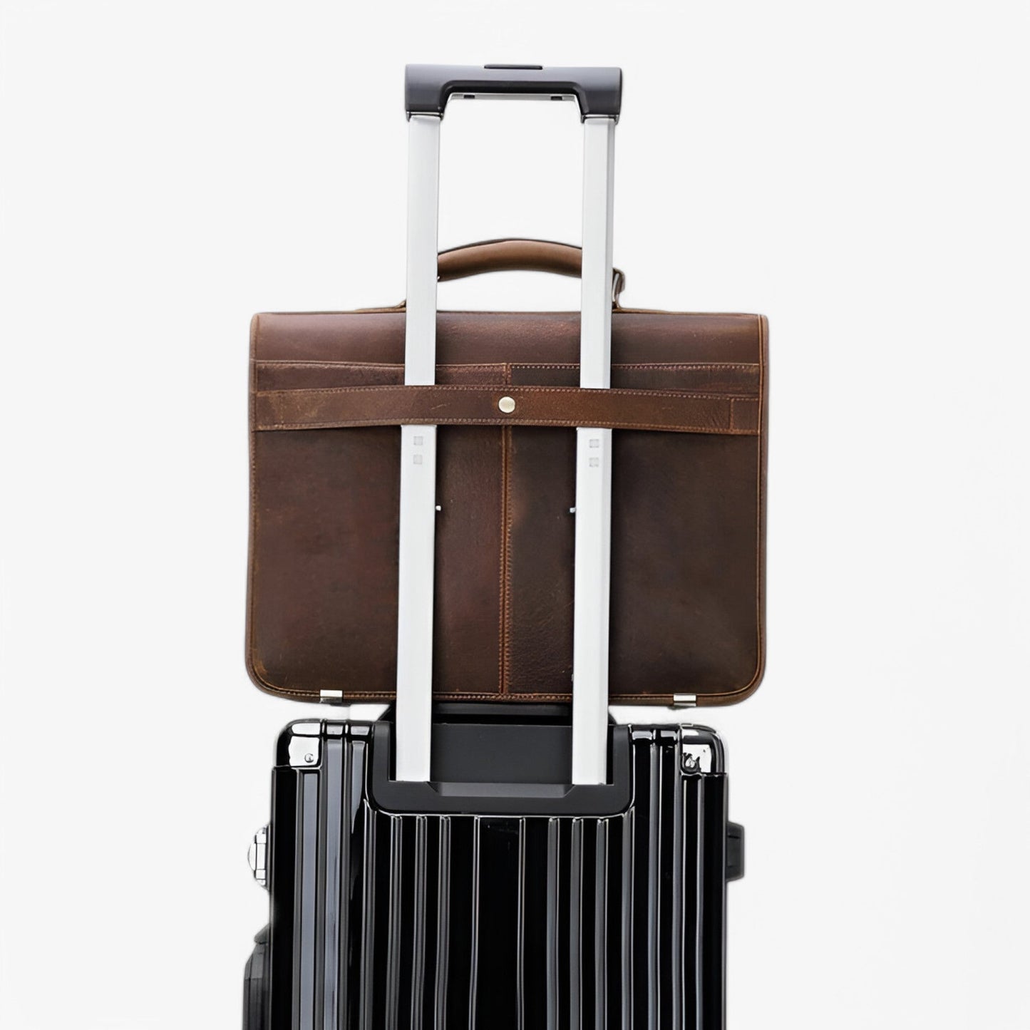 Borsa Portadocumenti Marrone Con Tracolla Uomo — Como, immagine 3