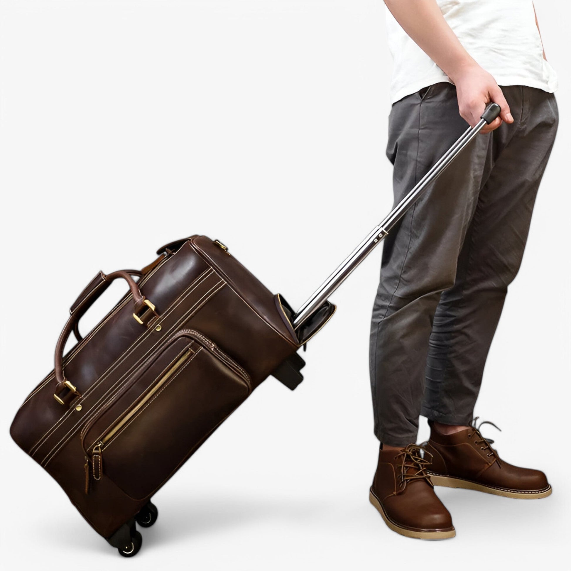 Trolley Da Viaggio Marrone Da 22 Pollici Unisex — Cabina, immagine 5