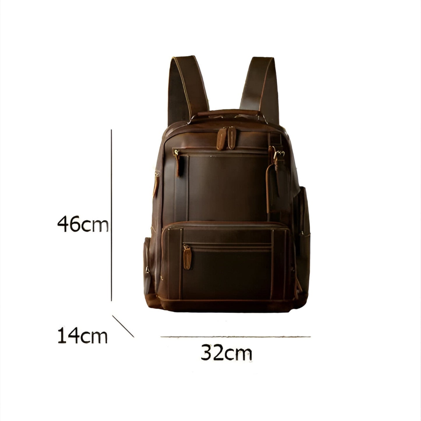 Zaino Marrone Multitasche Unisex — Rovere, immagine 5