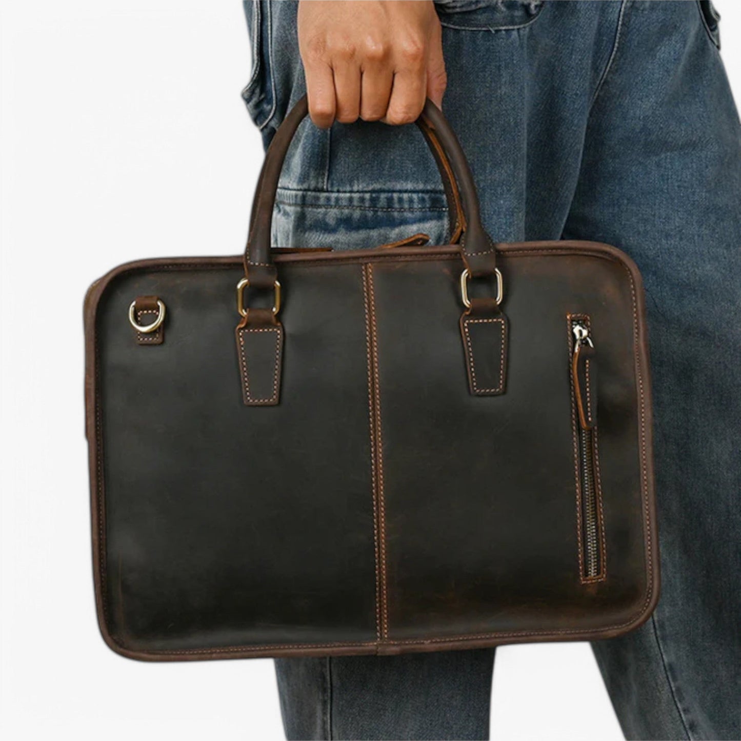 Borsa Portadocumenti Marrone Porta Laptop Donna — Susa, immagine 5