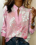 Blusa Floreale Da Donna Con Scollo A V E Maniche Tre Quarti, immagine 10