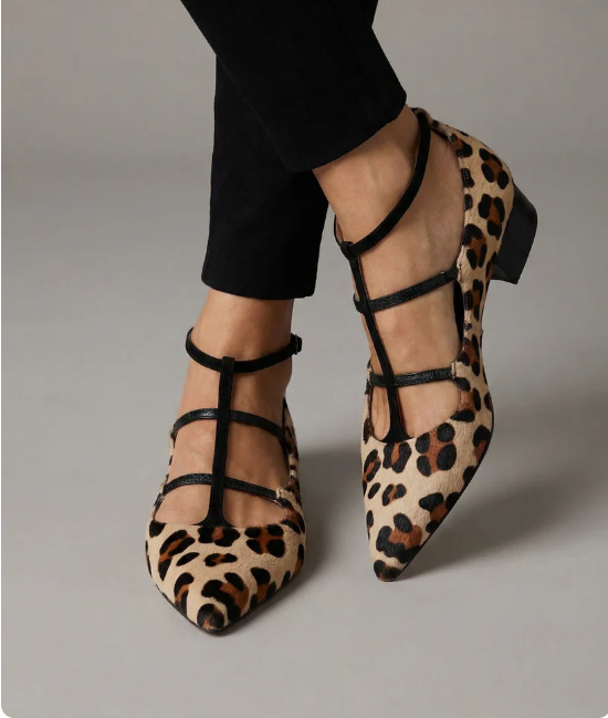 Franca | Heels with Leopard Strap