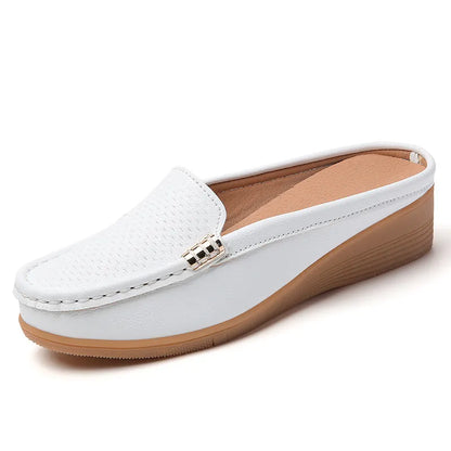 Lena | Comfortable moccasin mules with orthopaedic footbed
