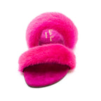 IBIZA - Slipper con doppia fascia in visone (Fucsia)