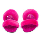 IBIZA - Slipper con doppia fascia in visone (Fucsia)