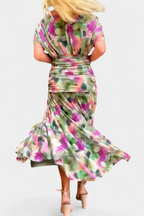 Abito Lungo Senza Spalline Da Donna Con Corpetto Drappeggiato E Gonna Fluida, immagine 11