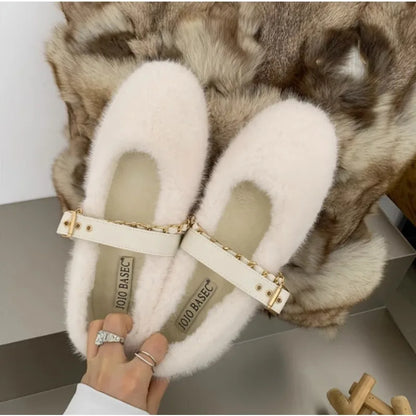 Chic Mary Jane Fur Flats — Ballerine Da Donna, immagine 2