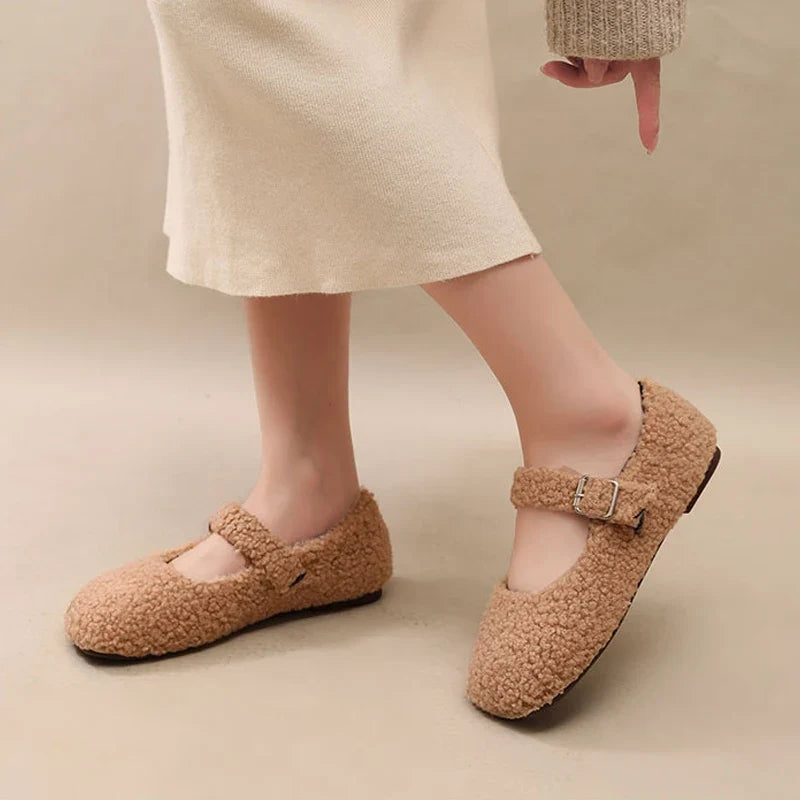 Luxe Lambswool Mary Jane Flats — Ballerine Da Donna, immagine 4