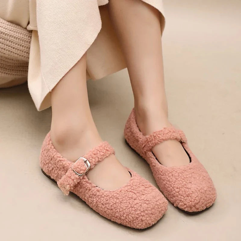 Luxe Lambswool Mary Jane Flats — Ballerine Da Donna, immagine 2
