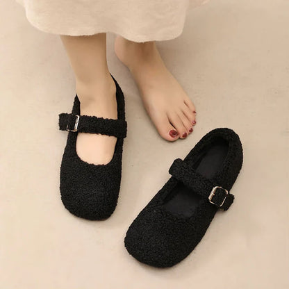 Luxe Lambswool Mary Jane Flats — Ballerine Da Donna, immagine 6