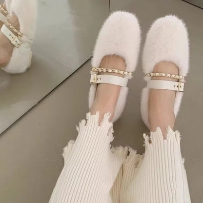 Chic Mary Jane Fur Flats — Ballerine Da Donna, immagine 4
