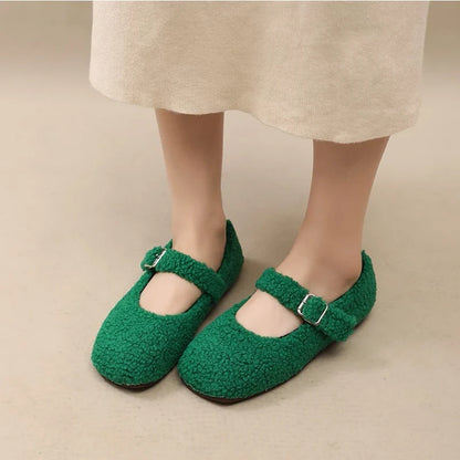Luxe Lambswool Mary Jane Flats — Ballerine Da Donna, immagine 7