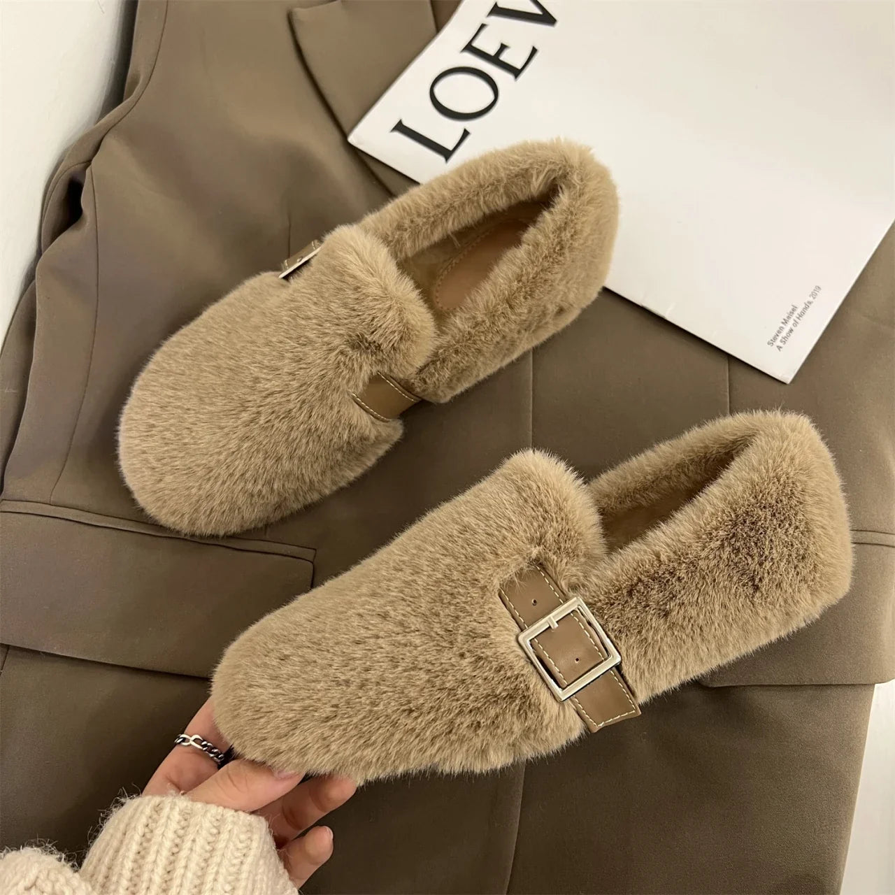 Cozywinter Fur Slip-On — Scarpe Da Donna, immagine 7