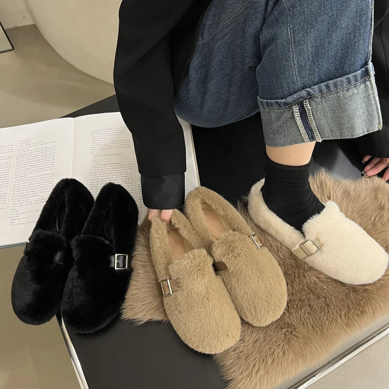 Cozywinter Fur Slip-On — Scarpe Da Donna, immagine 5
