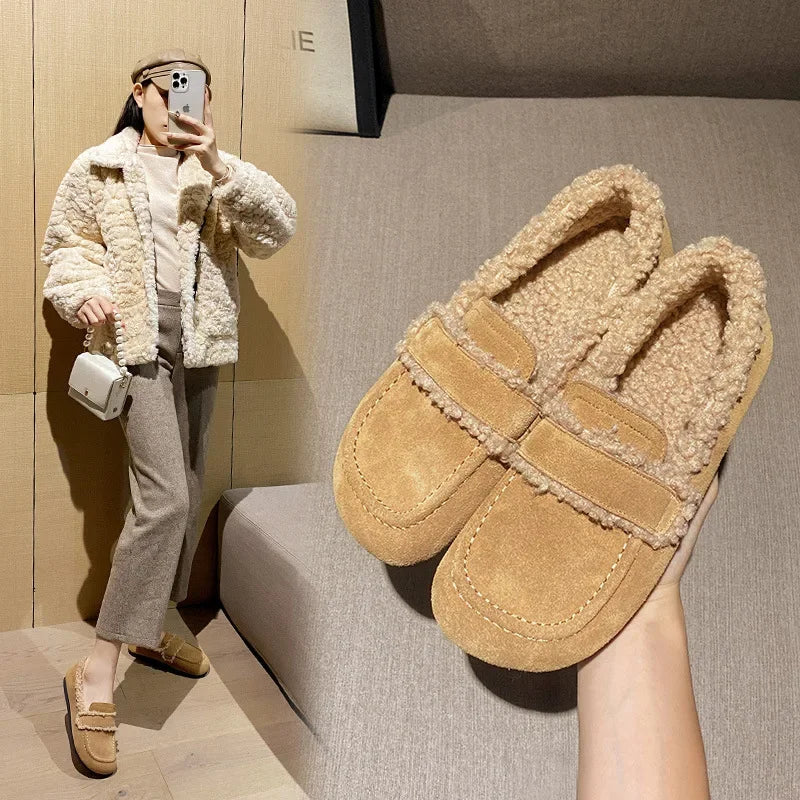 Cozy Winter Furry — Mocassini Da Donna, immagine 4
