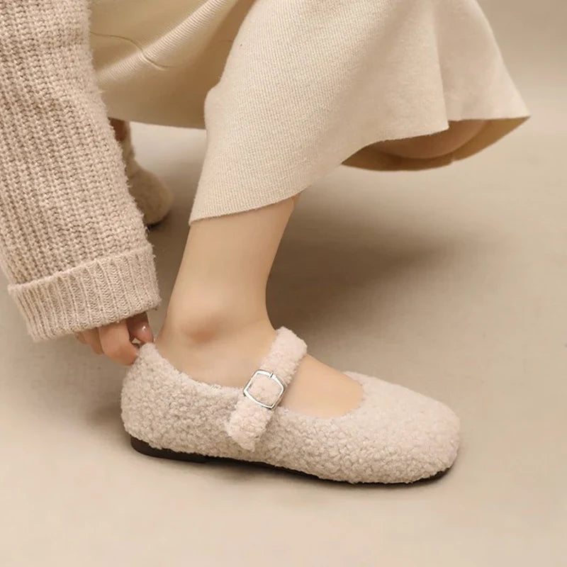 Luxe Lambswool Mary Jane Flats — Ballerine Da Donna, immagine 3