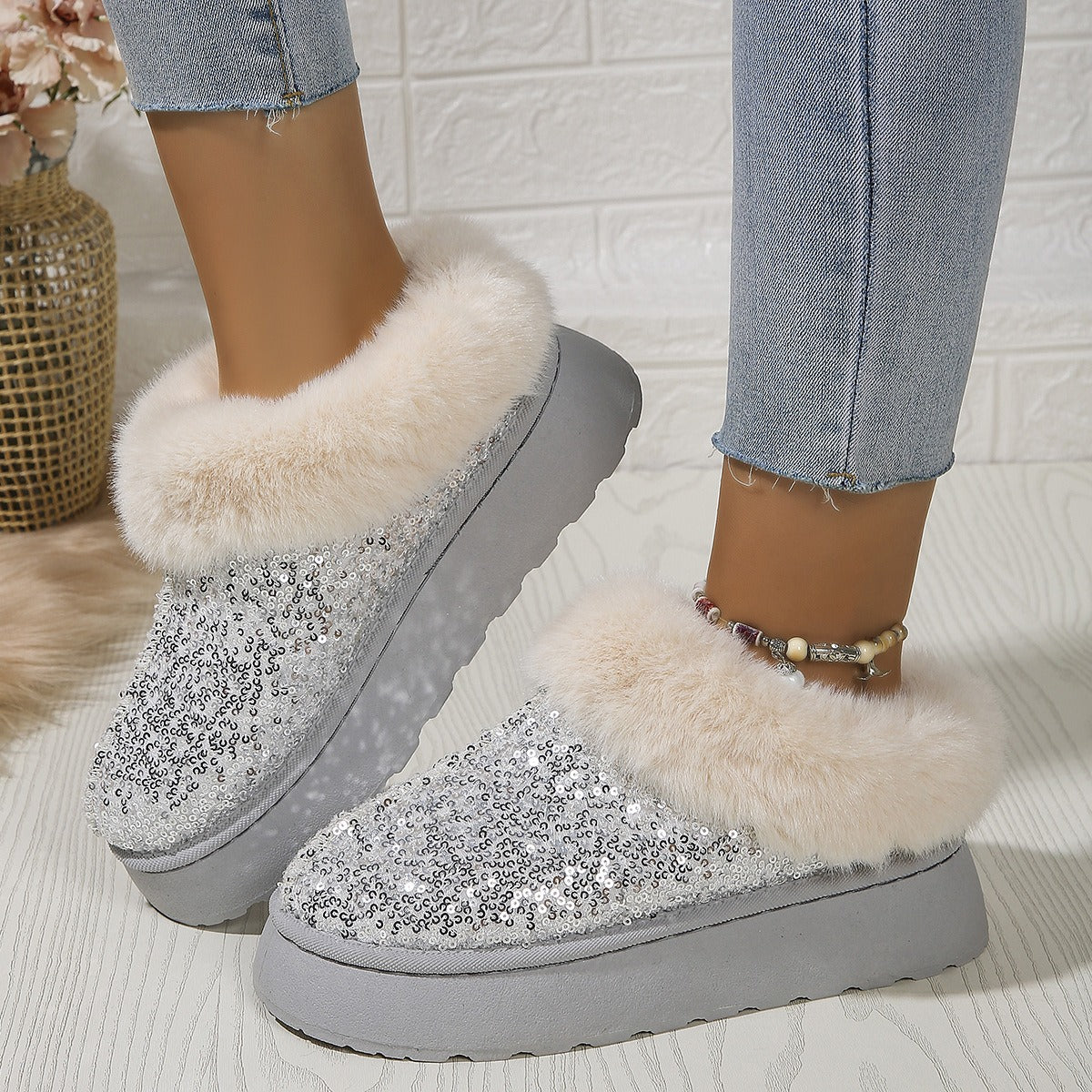 Crystalfur Platform — Stivali Con Plateau Da Donna, immagine 5